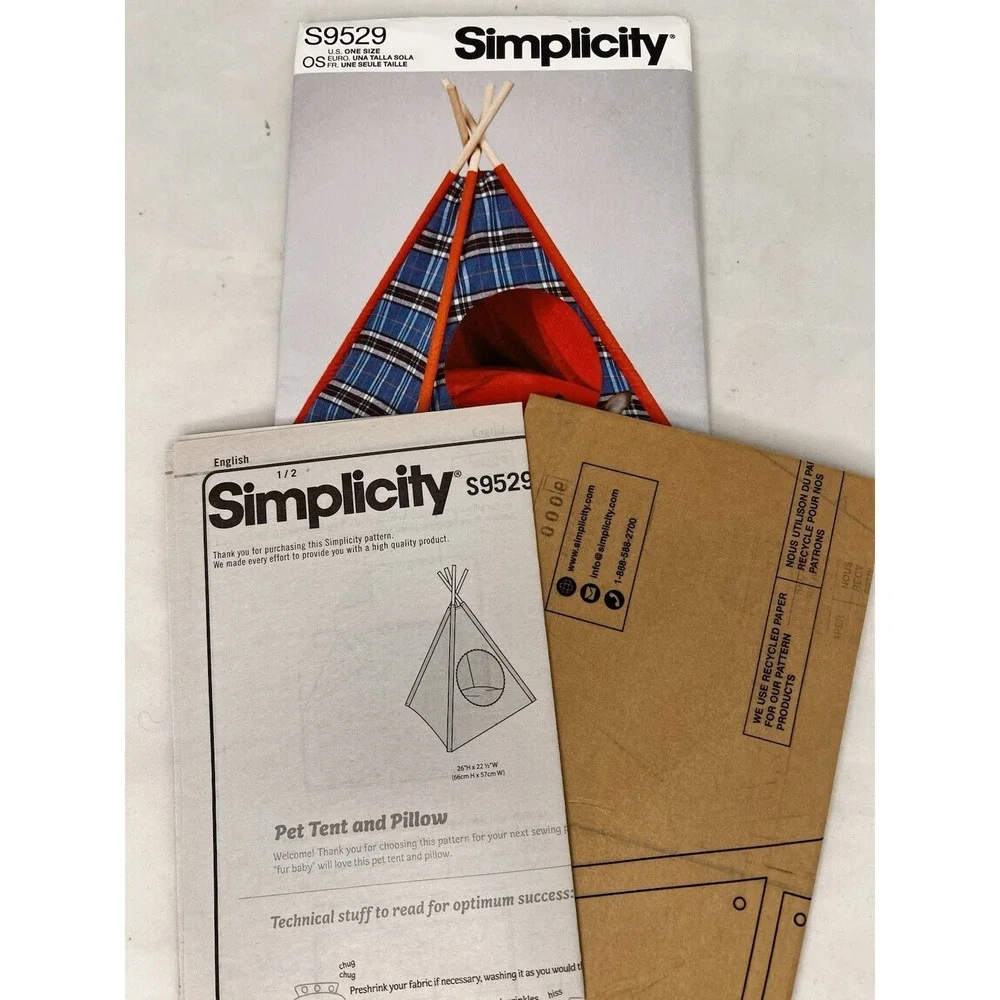 Lot 4 Simplicity‎ Dog Sewing Patterns Uncut FF S9529 S9507 9416 4th Cut VTG 9850